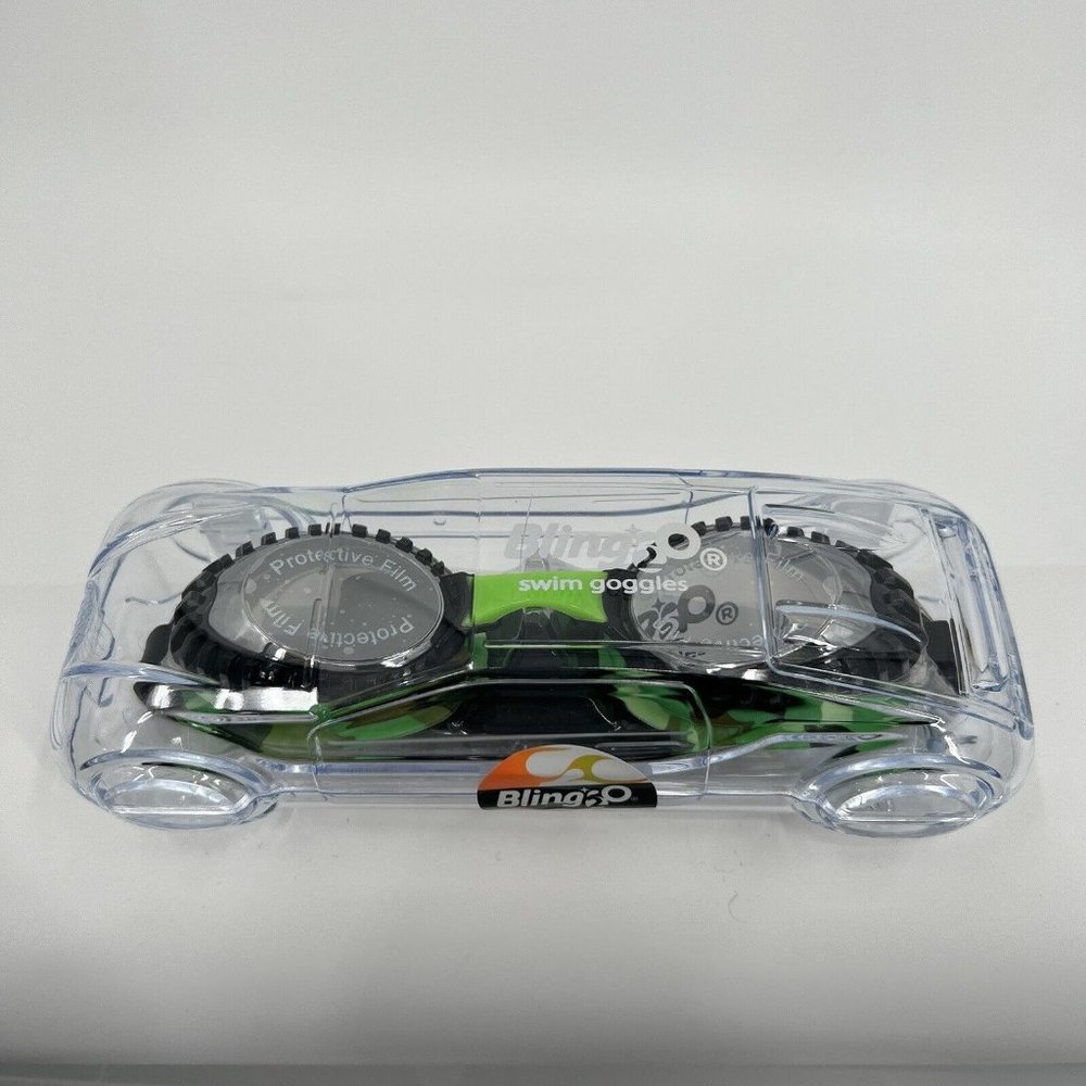 Bling2O Boys Swimming Goggles 3+ TERRAIN Green Swim Anti Fog/Leak Cars Camo Kids